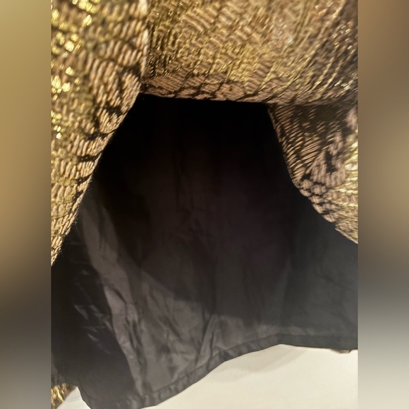 Cato Metallic A-Line Skirt party pleated flare size 14 plus Christmas gala - Picture 8 of 13